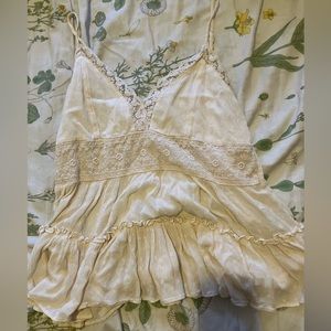 AMERICAN EAGLE White Lace Top Cami Size Small